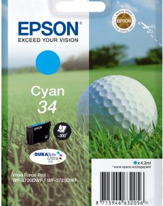Epson singlepack 34 inkt cyaan durabrite ultra 4,2ml blister