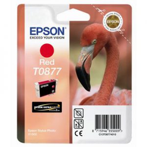 C13T08774010 - EPSON Inkt Cartridge T0877 Red 11,4ml 1st