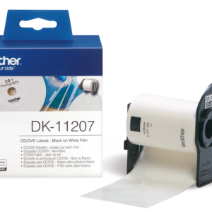 DK-11207 - Brother CD/DVD Etiket Papier DK 11207 Ø58mm 1st Wit 1Baans Op Rol