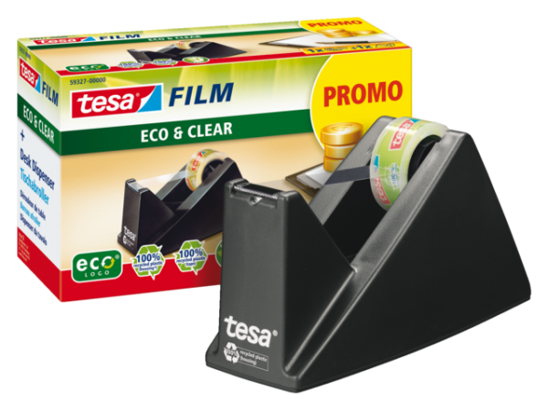 59327-00000-00 - TESA Plakbandhouder incl. Tape Promo Eco Zwart 1st