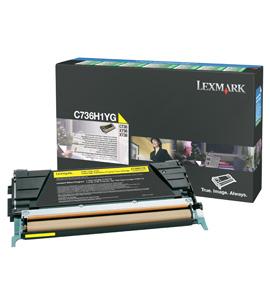 C736H1YG - LEXMARK Toner Cartridge Yellow 10.000vel