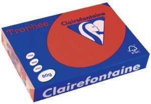 1782 - Clairfontaine Kopieerpapier A4 80g/m² Rood 500vel