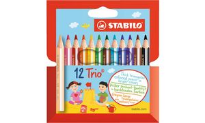 205/12-01 - STABILO Kleurpotloden Kits Trio Diverse Kleuren 12st