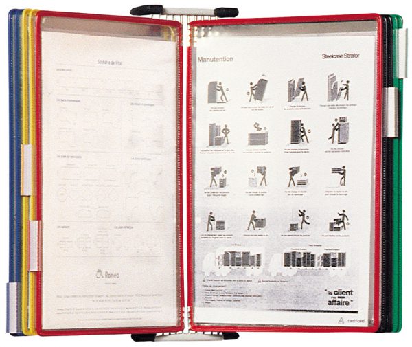 414109 - Tarifold Wandelement Dubbelzijdig TDisplay Diverse Kleuren 10 Tassen A4