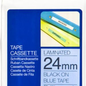TZE-551 - Brother Lettertape P-Touch 24mm 8m Blauw Zwart