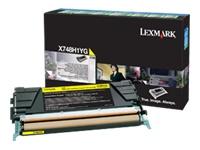 X748H1YG - LEXMARK Toner Cartridge Yellow 10.000vel 1st