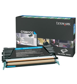 C736H1CG - LEXMARK Toner Cartridge Cyaan 10.000vel 1st