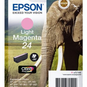C13T24264012 - EPSON Inkt Cartridge 24 Light Magenta 5,1ml 360vel 1st