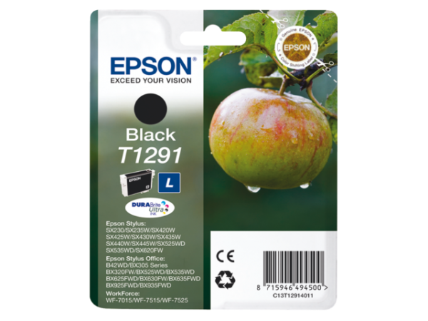 C13T12914012 - EPSON Inkt Cartridge T1291 Black 11,2ml 1st