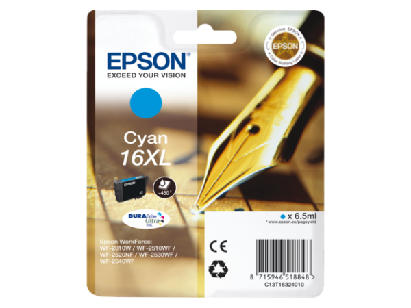 C13T16324010 - EPSON Inkt Cartridge 16XL Cyaan 6,5ml 1st