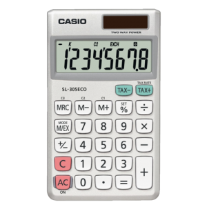 SL-305ECO - CASIO Zakcalculator SL-305ECO 8-Cijfers Zilver