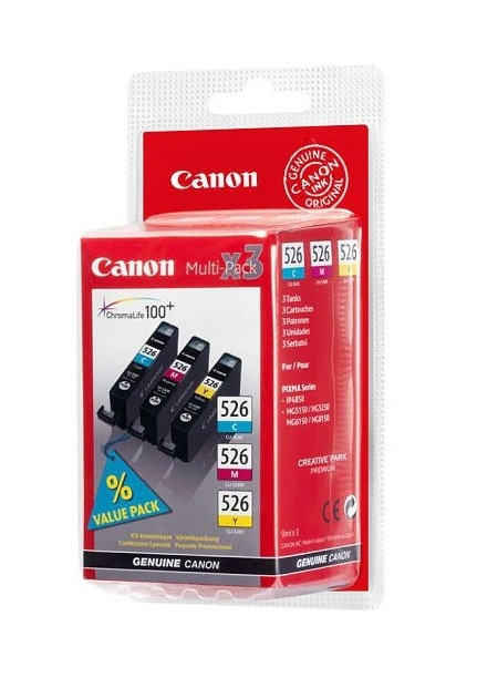 4541B012 - CANON Inkt Cartridge CLI-526 C/M/Y Cyaan & Magenta & Yellow 3st