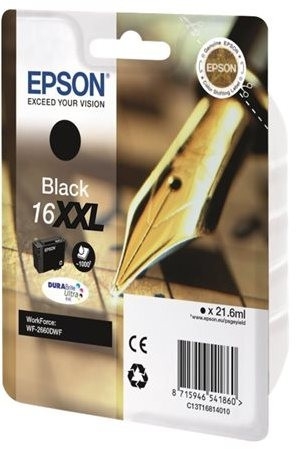 C13T16814022 - EPSON Inkt Cartridge 16XXL Black 1000vel 1st