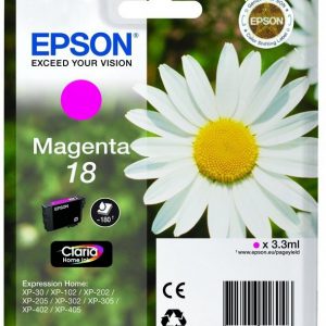 C13T18034022 - EPSON Inkt Cartridge 18 Magenta 3,3ml 180vel 1st