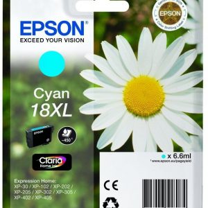 C13T18124022 - EPSON Inkt Cartridge 18XL Cyaan 6,6ml 450vel 1st