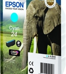 C13T24224022 - EPSON Inkt Cartridge 24 Cyaan 4,6ml 360vel 1st