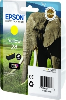 C13T24244022 - EPSON Inkt Cartridge 24 Yellow 4,6ml 360vel 1st