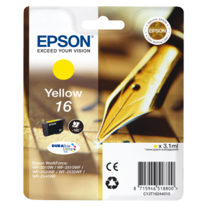 C13T16244010 - EPSON Inkt Cartridge 16 Yellow 3,1ml 1st