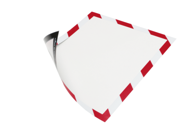 4945132 - DURABLE Infokader Zelfklevend Security Wit/Rood A4
