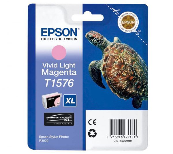 C13T15764010 - EPSON Inkt Cartridge T1576 Light Magenta 26ml 1st