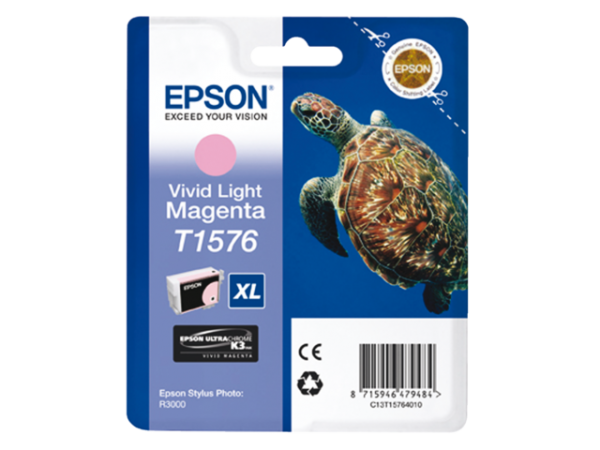 C13T15764010 - EPSON Inkt Cartridge T1576 Light Magenta 26ml 1st