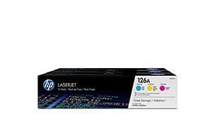 CF341A - HP Toner Cartridge 126A Cyaan Magenta Yellow 1.000vel Multi Pack