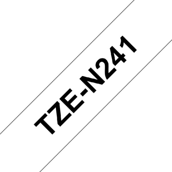 TZE-N241 - Brother Lettertape P-Touch 18mm 8m Wit Zwart