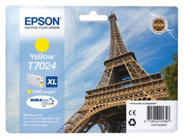 C13T70244010 - EPSON Inkt Cartridge T7024 Yellow 21ml 1st