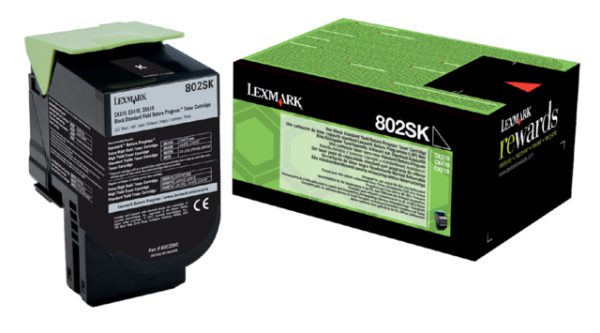 80C2SK0 - LEXMARK Toner Cartridge Black 2.500vel 1st