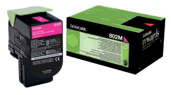 80C20M0 - LEXMARK Toner Cartridge Magenta 1.000vel 1st