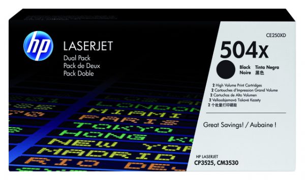 CE250XD - HP Toner Cartridge 504X Black 10.500vel 2st