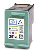 CB338EE - HP Inkt Cartridge 351XL Cyaan & Magenta & Yellow 14ml