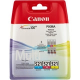 2934B010 - CANON Inkt Cartridge CLI-521 Cyaan & Magenta & Yellow 9ml