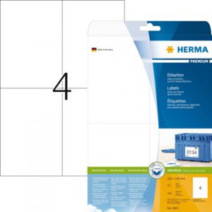 5063 - HERMA Etiket Premium 105x148mm 100st Wit 1 Pak