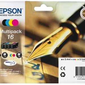C13T16264010 - EPSON Inkt Cartridge 16 Black & Cyaan & Magenta & Yellow 14,7ml Multipack
