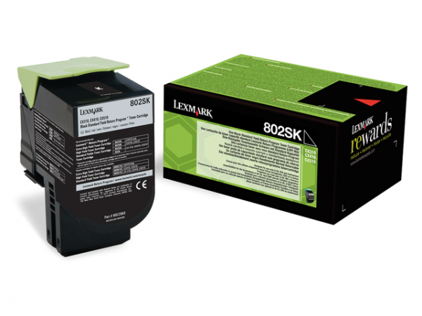 80C2SK0 - LEXMARK Toner Cartridge Black 2.500vel 1st