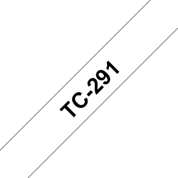 TC-291 - Brother Lettertape P-Touch 9mm 7.7m Wit Zwart