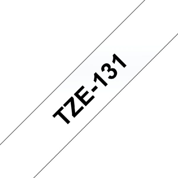 TZE-131 - Brother Lettertape P-Touch 12mm 8m Transparant Zwart