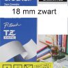 TZE-241 - Brother Lettertape P-Touch 18mm 8m Wit Zwart Polyester