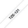 TZE-121 - Brother Lettertape P-Touch 9mm 8m Transparant Zwart Polyester