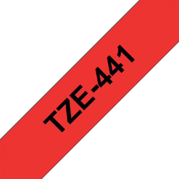 TZE-441 - Brother Lettertape P-Touch 18mm 8m Rood Zwart