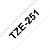 TZE-251 - Brother Lettertape P-Touch 24mm 8m Wit Zwart