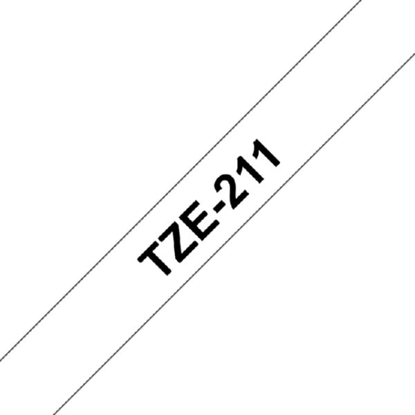 TZE-211 - Brother Lettertape P-Touch 6mm 8m Wit Zwart