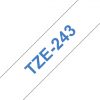 TZE-243 - Brother Lettertape P-Touch 18mm 8m Wit Blauw