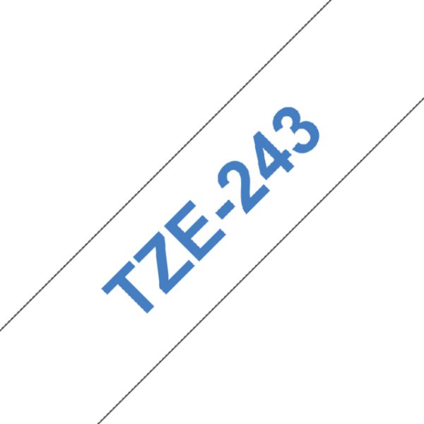 TZE-243 - Brother Lettertape P-Touch 18mm 8m Wit Blauw