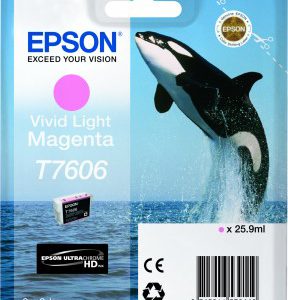 C13T76064010 - EPSON Inkt Cartridge T7606 Light Magenta 25,9ml