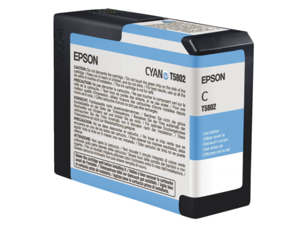 C13T580200 - EPSON Inkt Cartridge T5802 Cyaan 80ml 1st