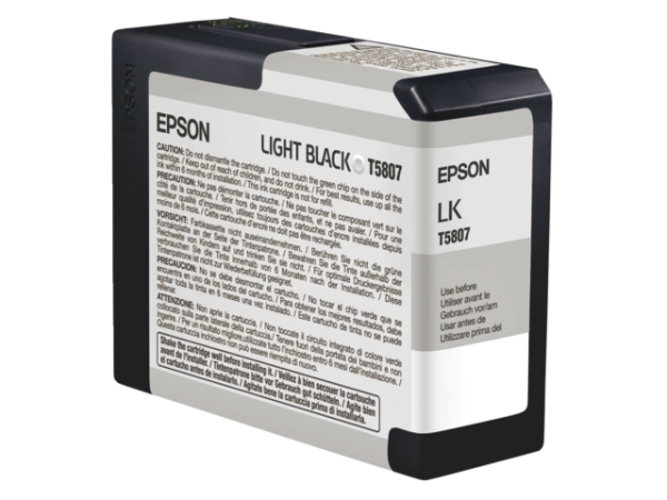 C13T580900 - EPSON Inkt Cartridge T5809 Light Black 80ml 1st