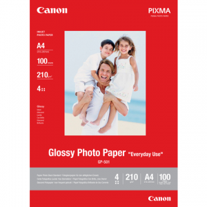 0775B001 - CANON INK Fotopapier A4 210g/m² Gloss GP-501 100vel