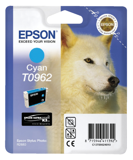 C13T09624010 - EPSON Inkt Cartridge T096 Cyaan 11,4ml 1st